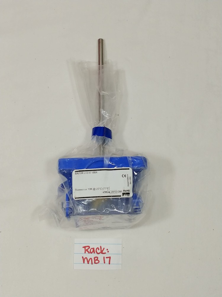 BAPI BA/10K-2-D-6"-BBX Thermistor 10K @ 25C (77F)