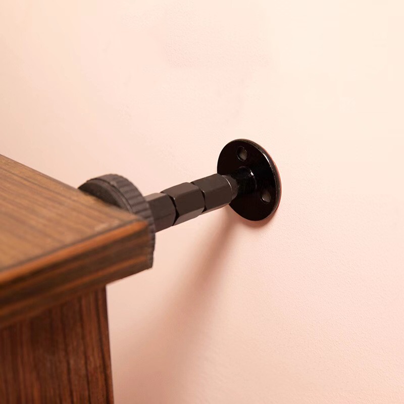 2Pcs Headboard Stoppers, Adjustable Bed Frame Anti-Shake (84-110mm, Black)