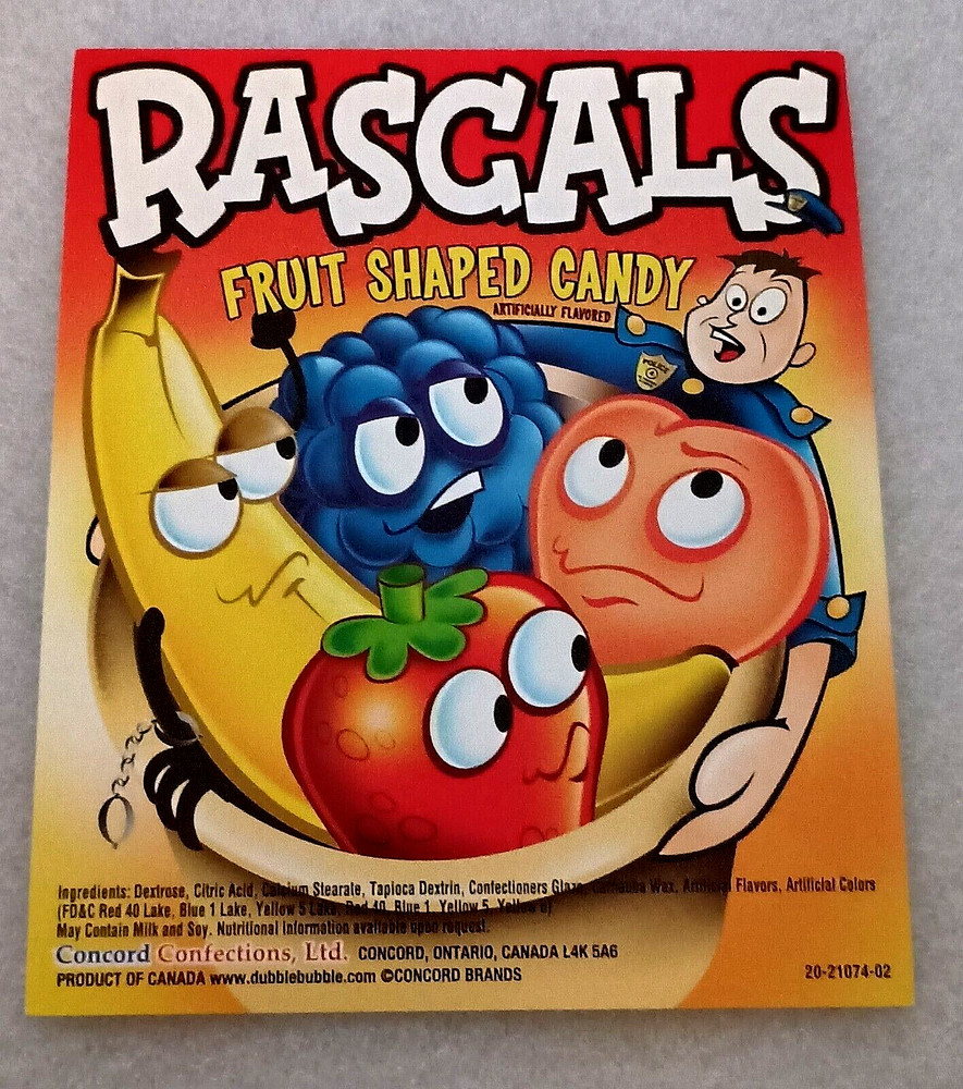Dubble Bubble Rascals Fruit Candy Machine Vending Display Card 2000s NOS NEW