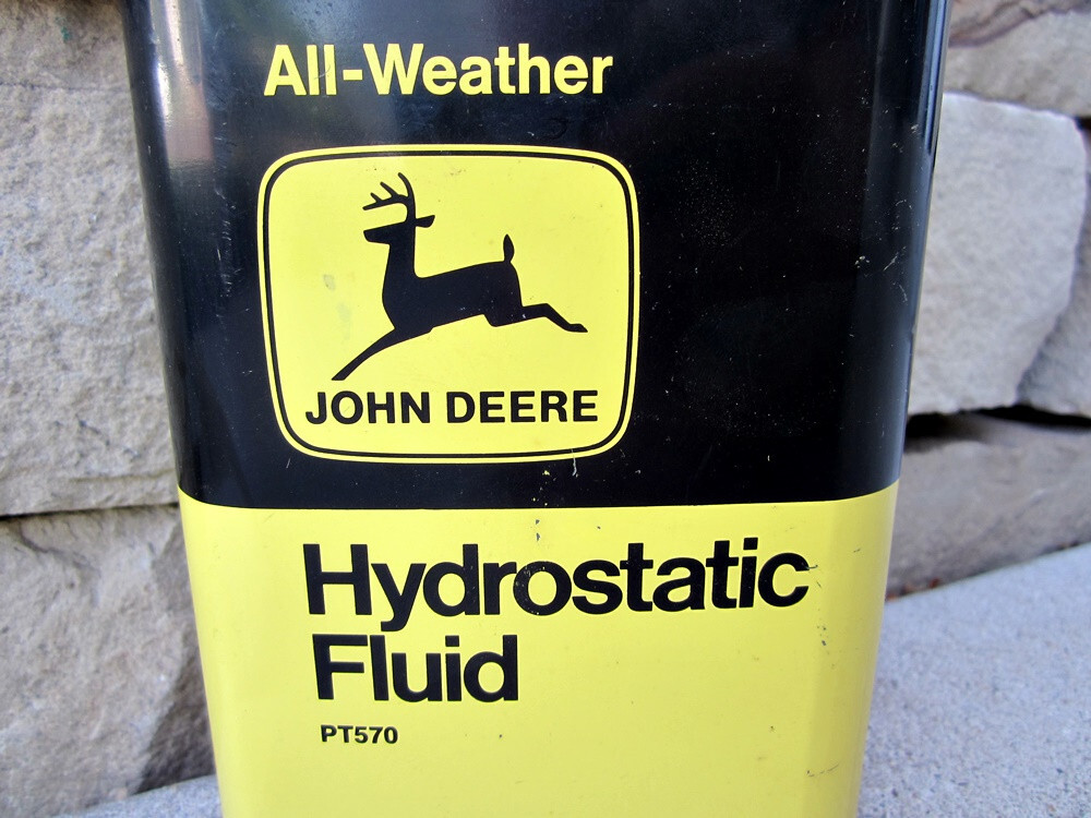 Vintage John Deere PT570 Hydrostatic Fluid Quart Can Partial 32 oz