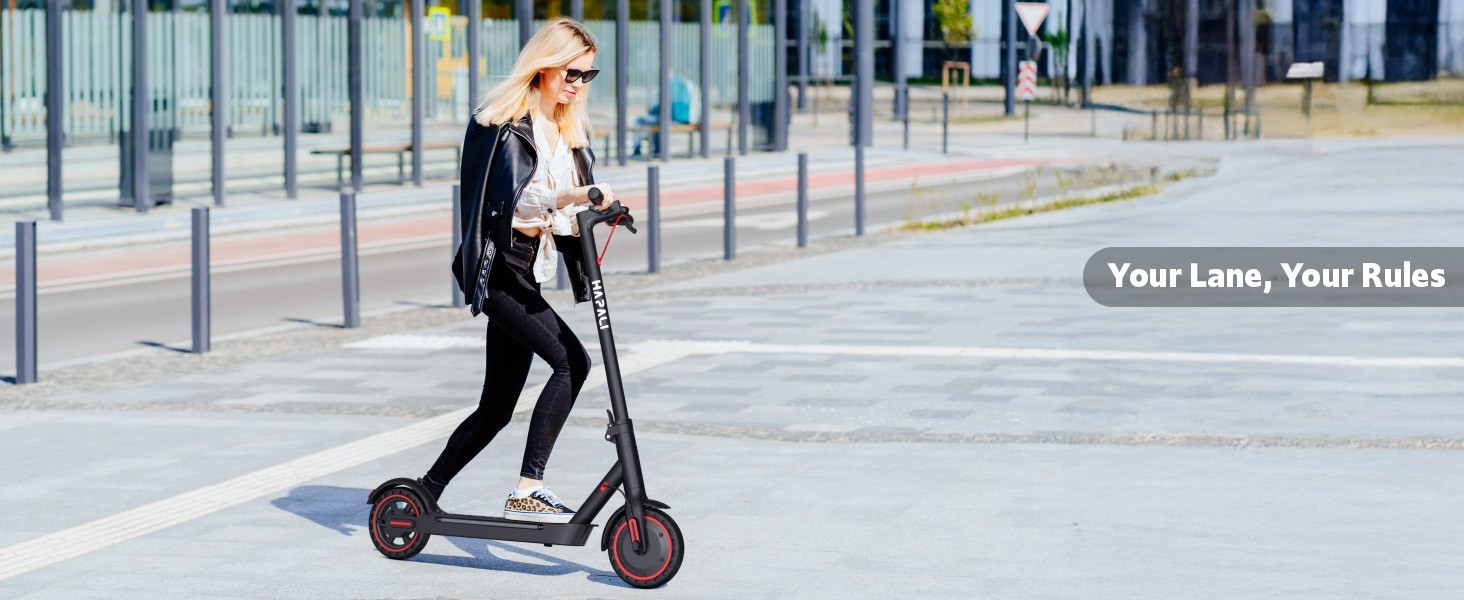 Electric Scooter Adults, Up to 21 MPH, Folding E-Scooter Built-in Side Lights