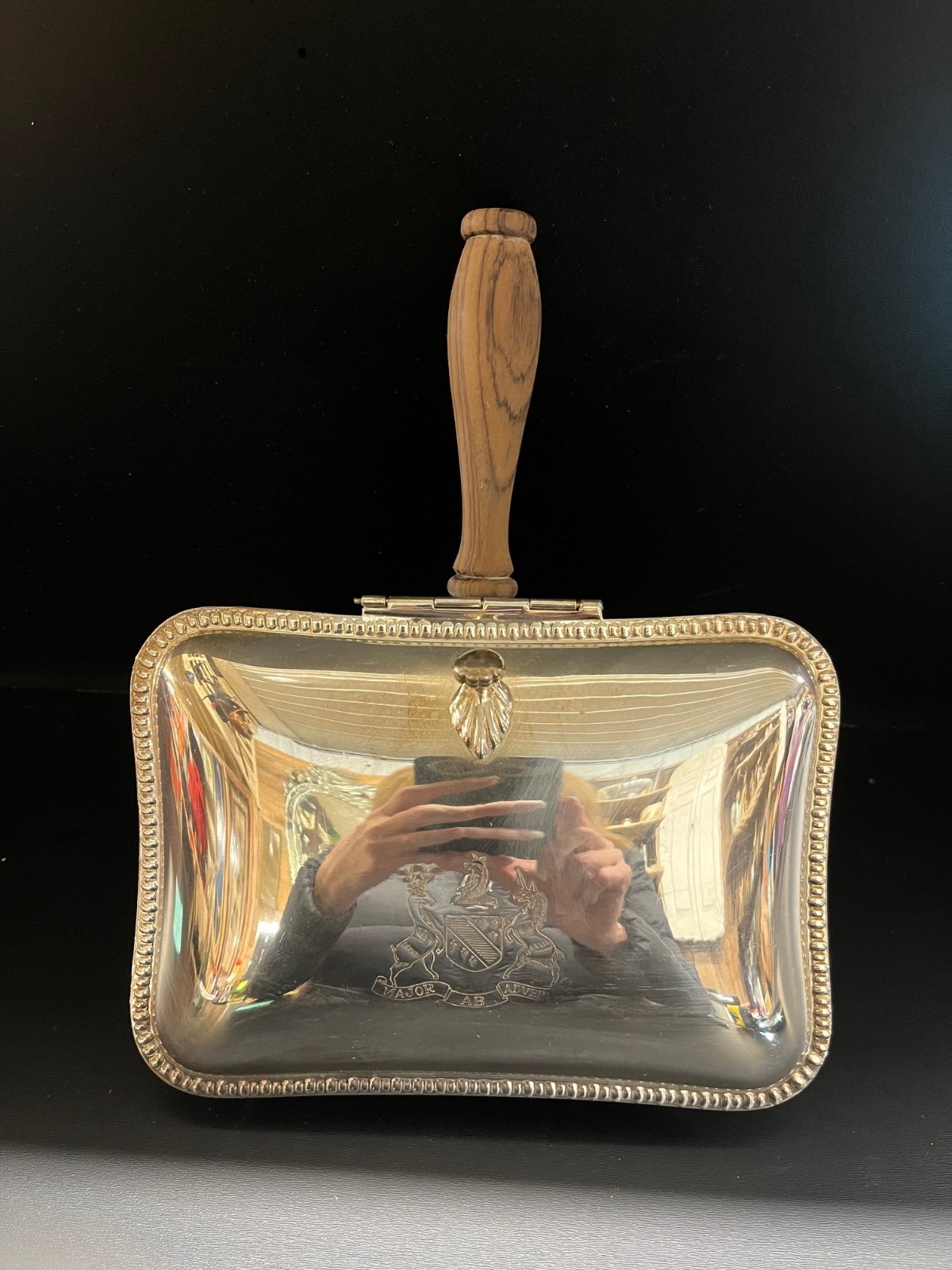 Vintage Silver plated silent butler crumb catcher