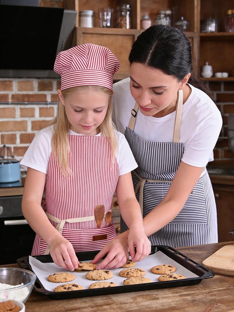 2 Pieces Adjustable Apron with Pockets, Large Cooking Aprons, Kitchen Aprons ...