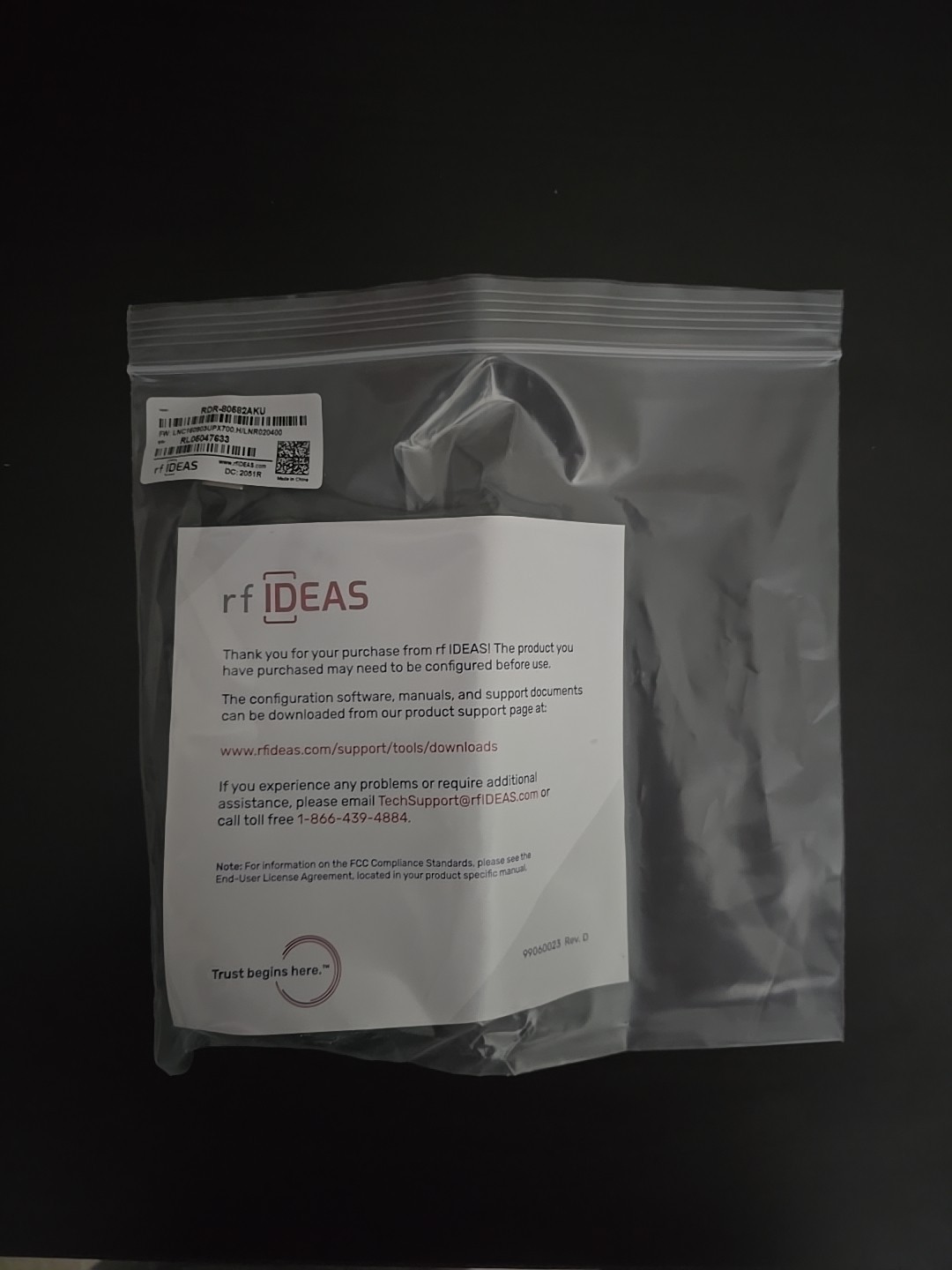 rf IDEAS RDR-80582AKU WAVE ID® Plus Desktop SDK RFID Card Reader USB