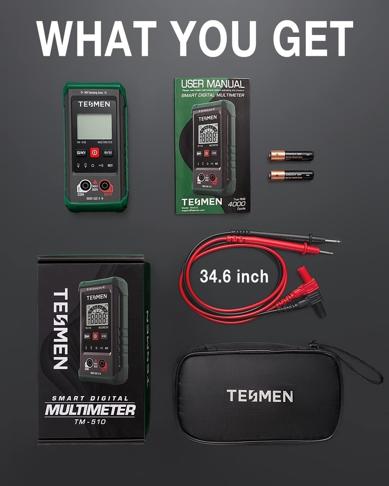 Versatile Digital Multimeter: 4000 Counts AC/DC Voltage and Resistance Tester