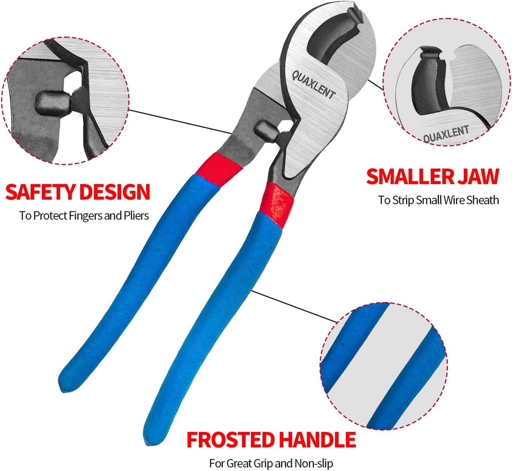10 Inch Large Cable Cutter Heavy Duty High Leverage Big Wire Cutting Plier Tool