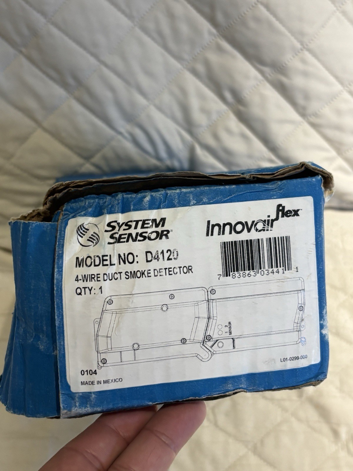 System Sensor D4120 4 Wire Photoelectric Duct Smoke Detector NEW DAMAGED BOX