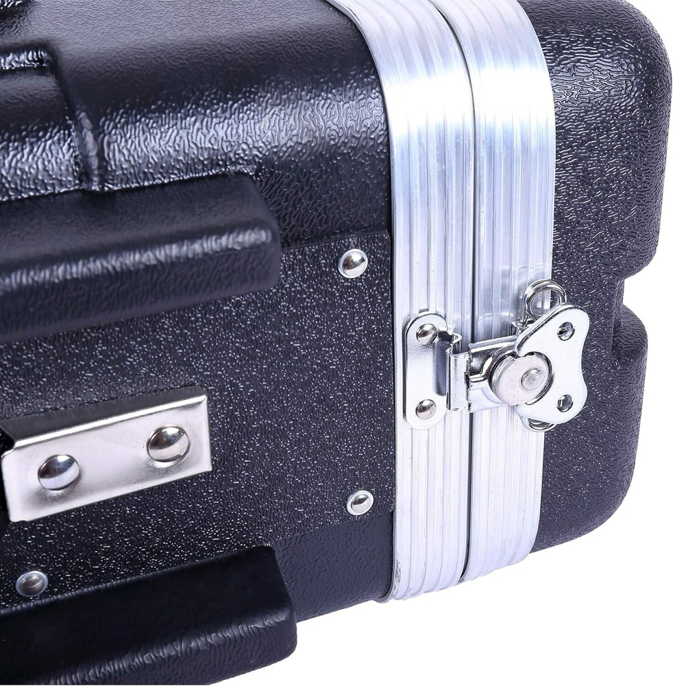 Crossrock Stackable 3U Rack Case, Standard 19.25” Depth, Polyethylene Hard-Black