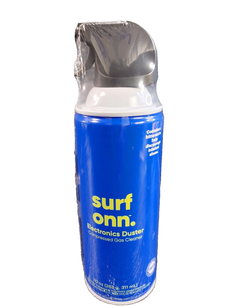 Surf Onn Electronics Duster Spray 10 oz Compressed Gas Cleaner Computer Camera