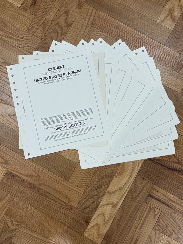 1994 Annual Supplement Scott Platinum Hingeless Pages