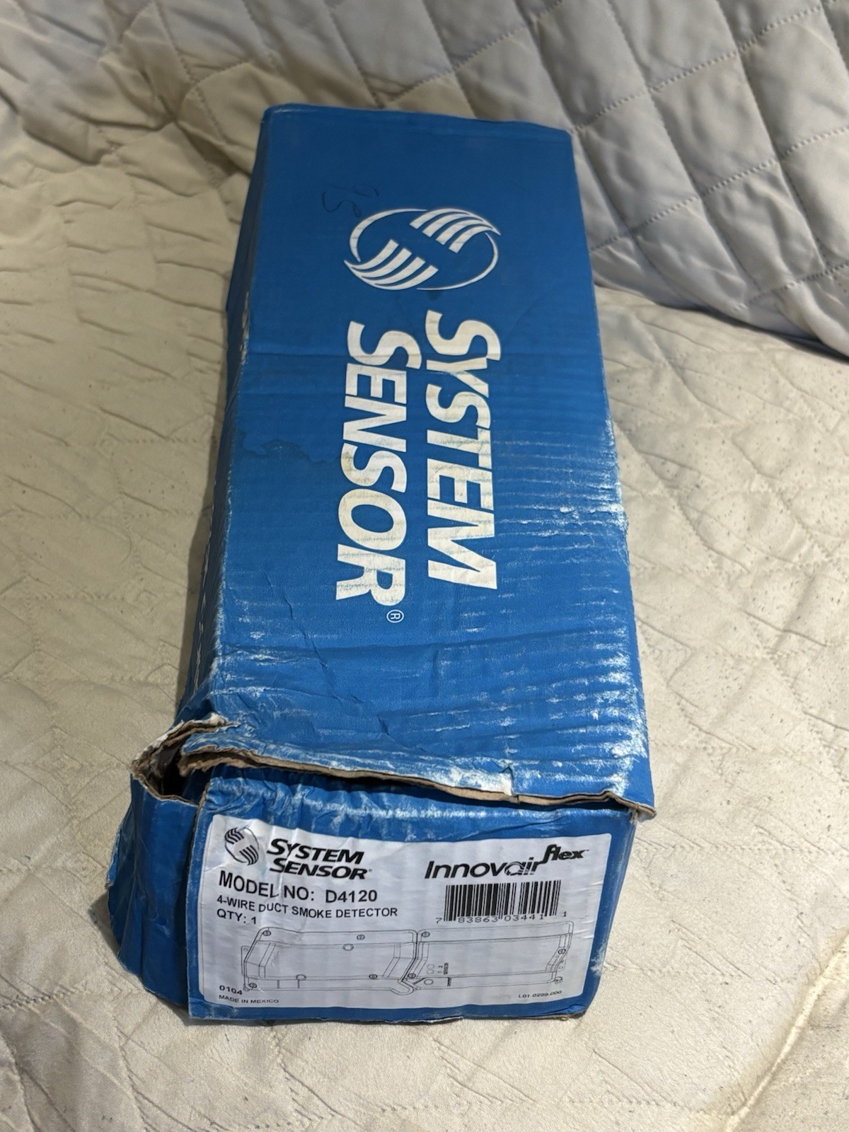 System Sensor D4120 4 Wire Photoelectric Duct Smoke Detector NEW DAMAGED BOX