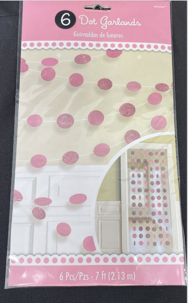6 Dot Garlands - Pink