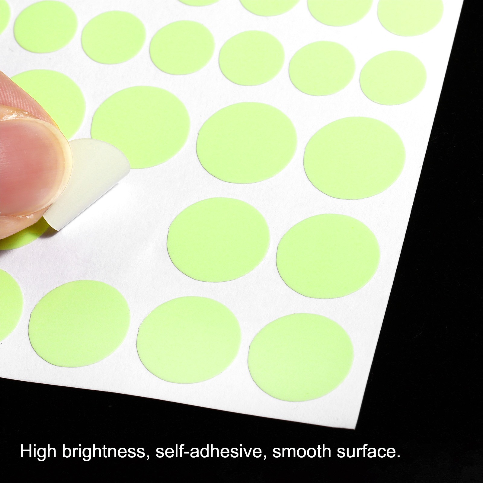 Glow in the Dark Tape Dots 0.2" 0.39" 0.59" Dots 407 Glow Dots Green 1set