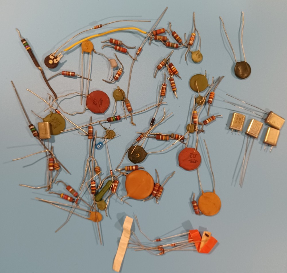 Assorted Vintage Capacitors and Resistors Lot