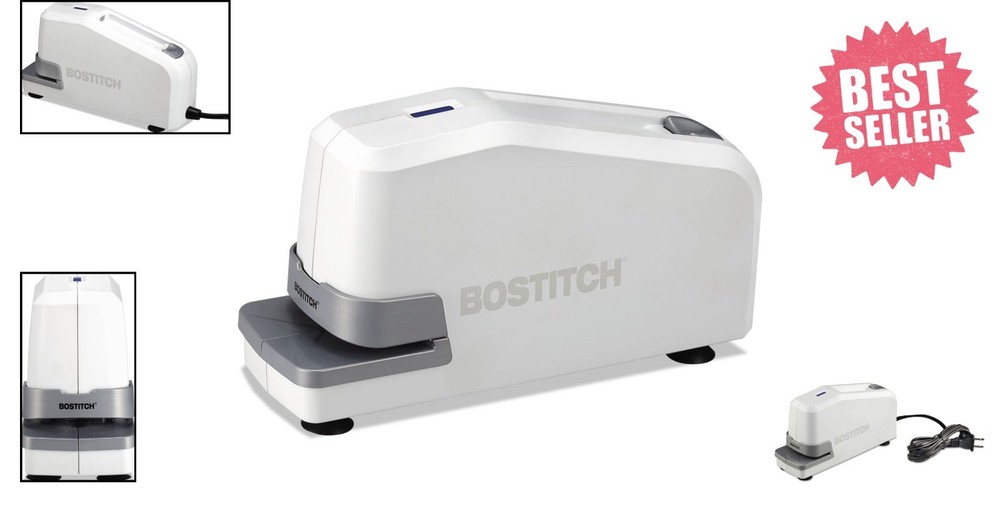 Office Impulse 30 Sheet Electric Stapler - Automatic, Metal, & White Design