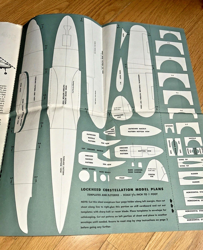 1944 LOCKHEED CONSTELLATION MODEL PLANS