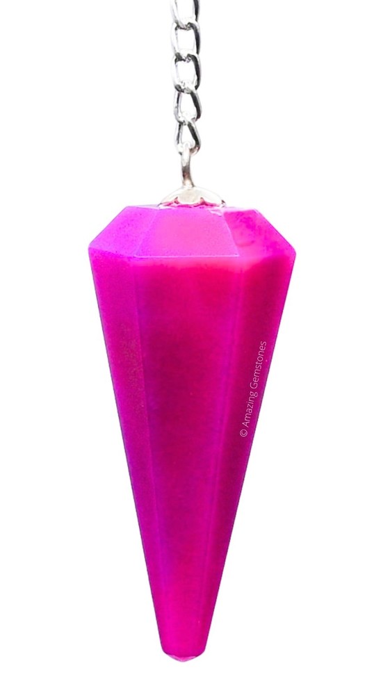 Pink Onyx Dowsing Crystal Pendulum