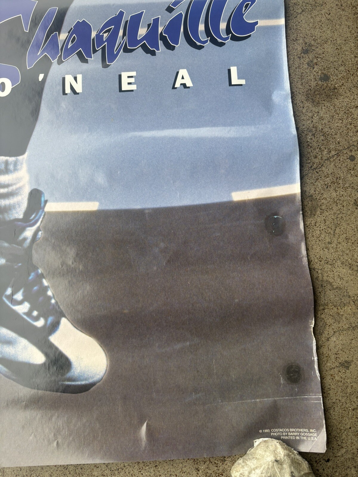 Shaquille O'neal Orlando Magic basketball 1993 large door vintage poster C2559
