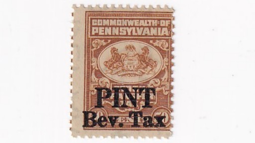 STAMP US SCOTT ??? PENNSYLVANIA BEVERAGE TAX STAMP PINT 50 CENT MNH - A