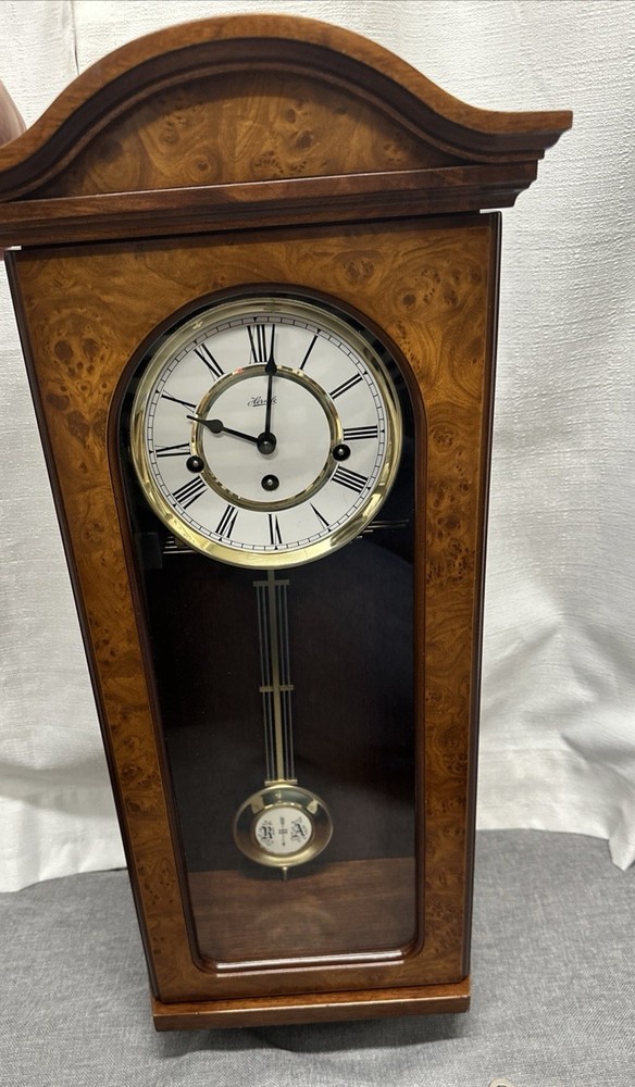 Hermle Westminster Chime Wall Clock Key Wind Pendulum Germany Working