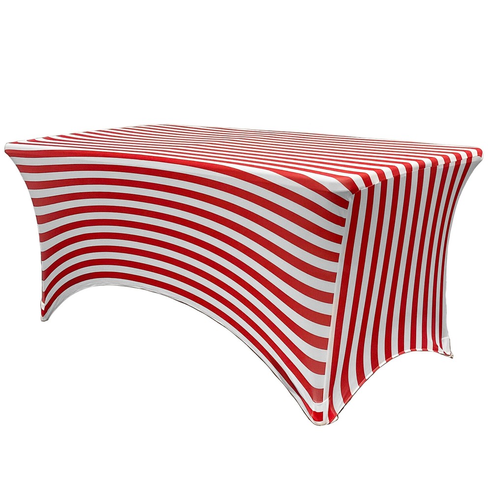 6 ft Rectangular Fitted Spandex Tablecloths, Party Folding Elastic Table Covers