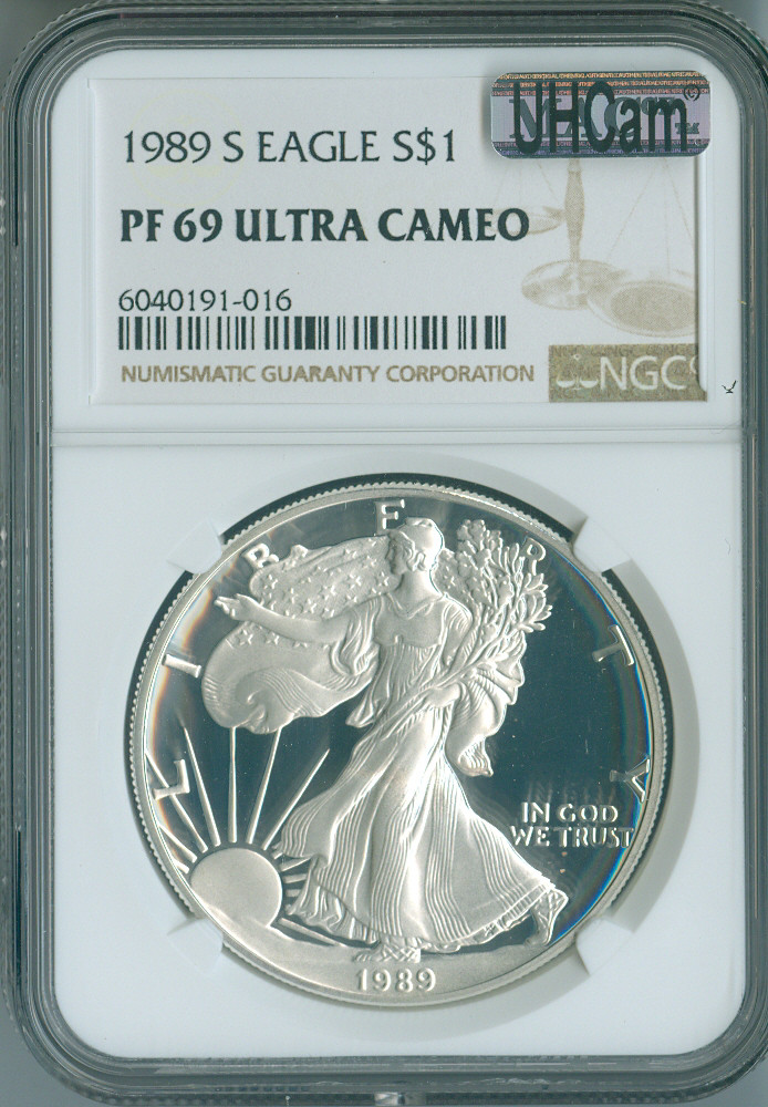 1989-S Silver Eagle Dollar NGC PF69 Ultra Cameo MAC Quality