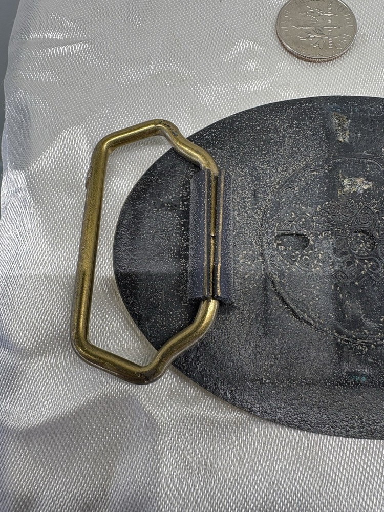 Vintage CHP Obsolete Solid Brass Belt Buckle