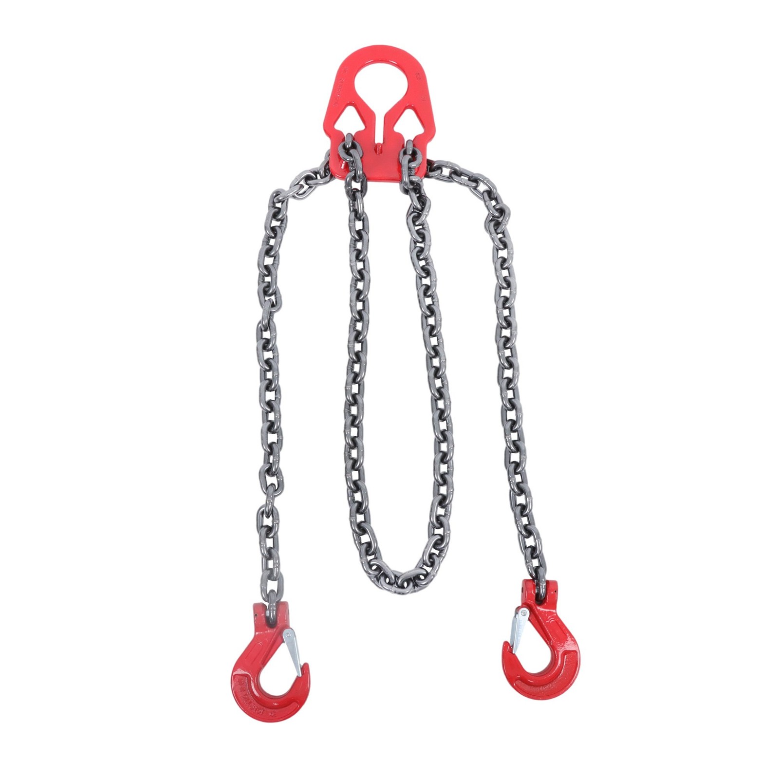 Chain Sling 3/8" x 10Ft 7100lbs G80 Lifting Chains with 2 Legs & Adjuster Hooks