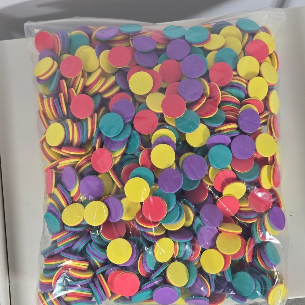 1000 Count 2-Color EVA Foam Math Counters MAC050 Multi Color Learning Discs