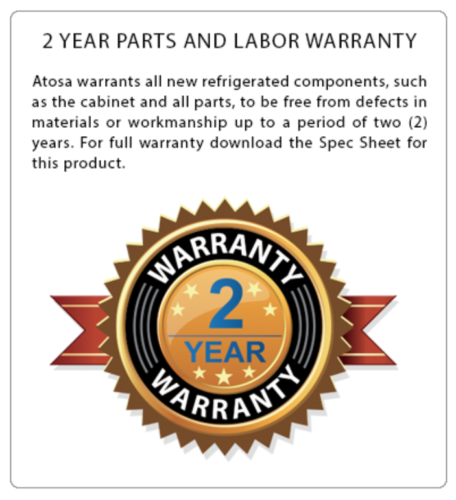 Atosa USA MBF8503GR 54" Two Solid Door Reach-In Freezer, 45CF Free Liftgate