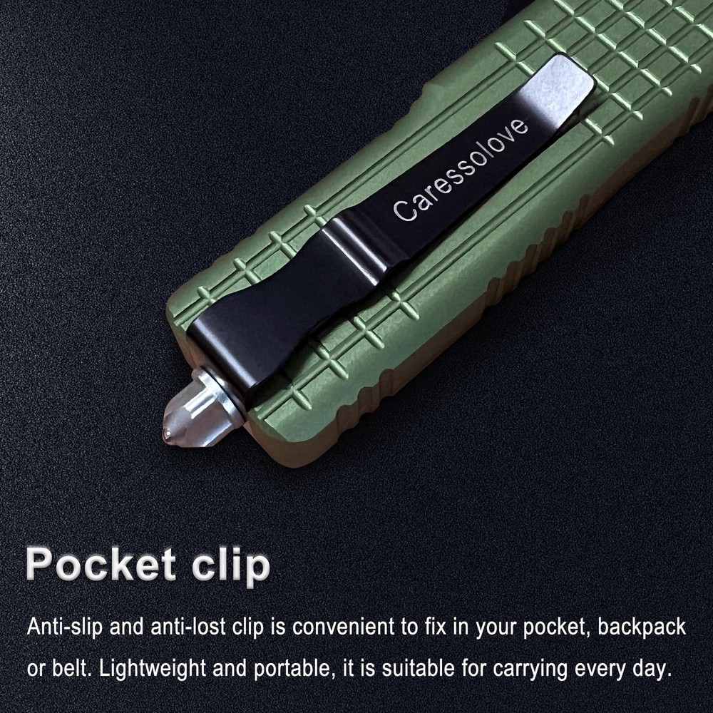 Automatic Utility Knife Push Button, EDC Pocket Boxcutters With Clip, Double ...