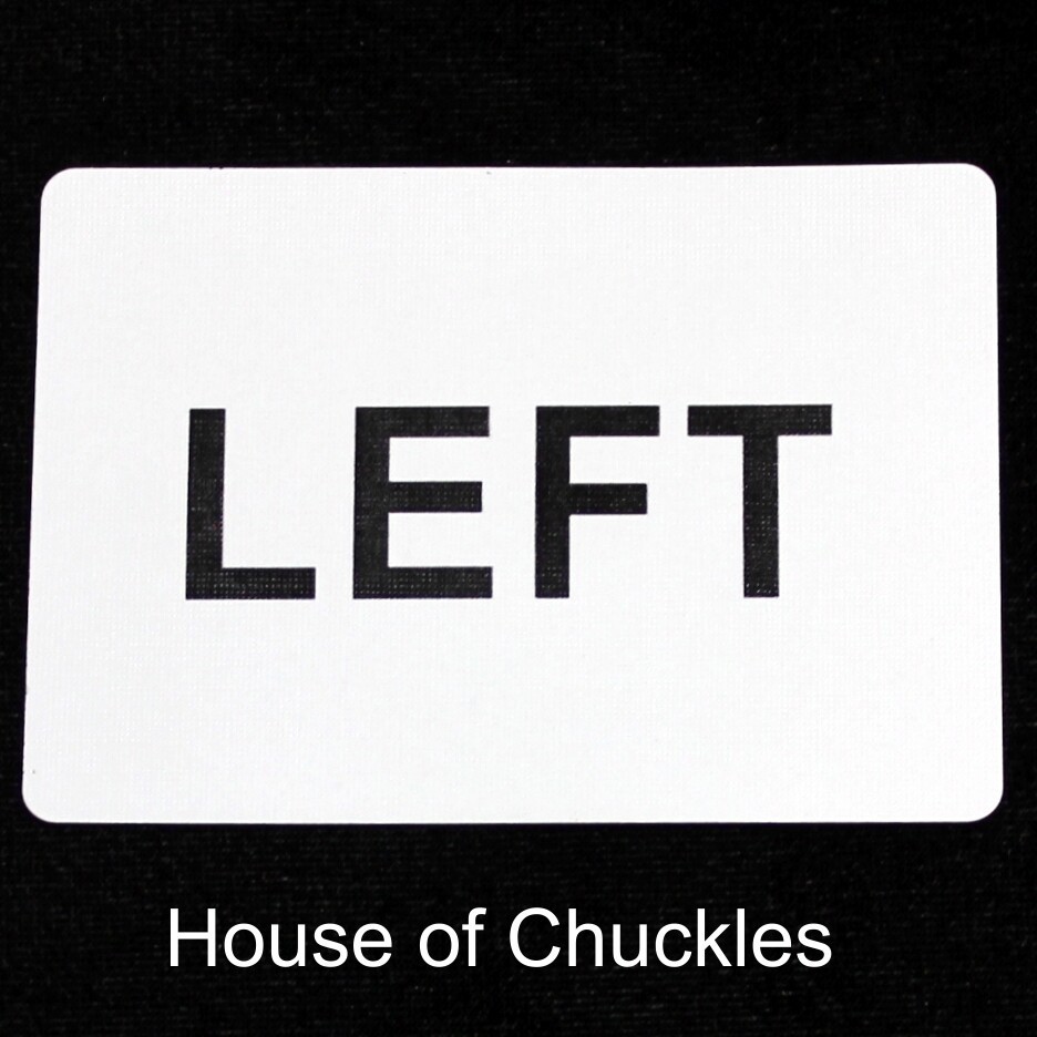 Left, Bicycle Printed Gaff Card, Blue