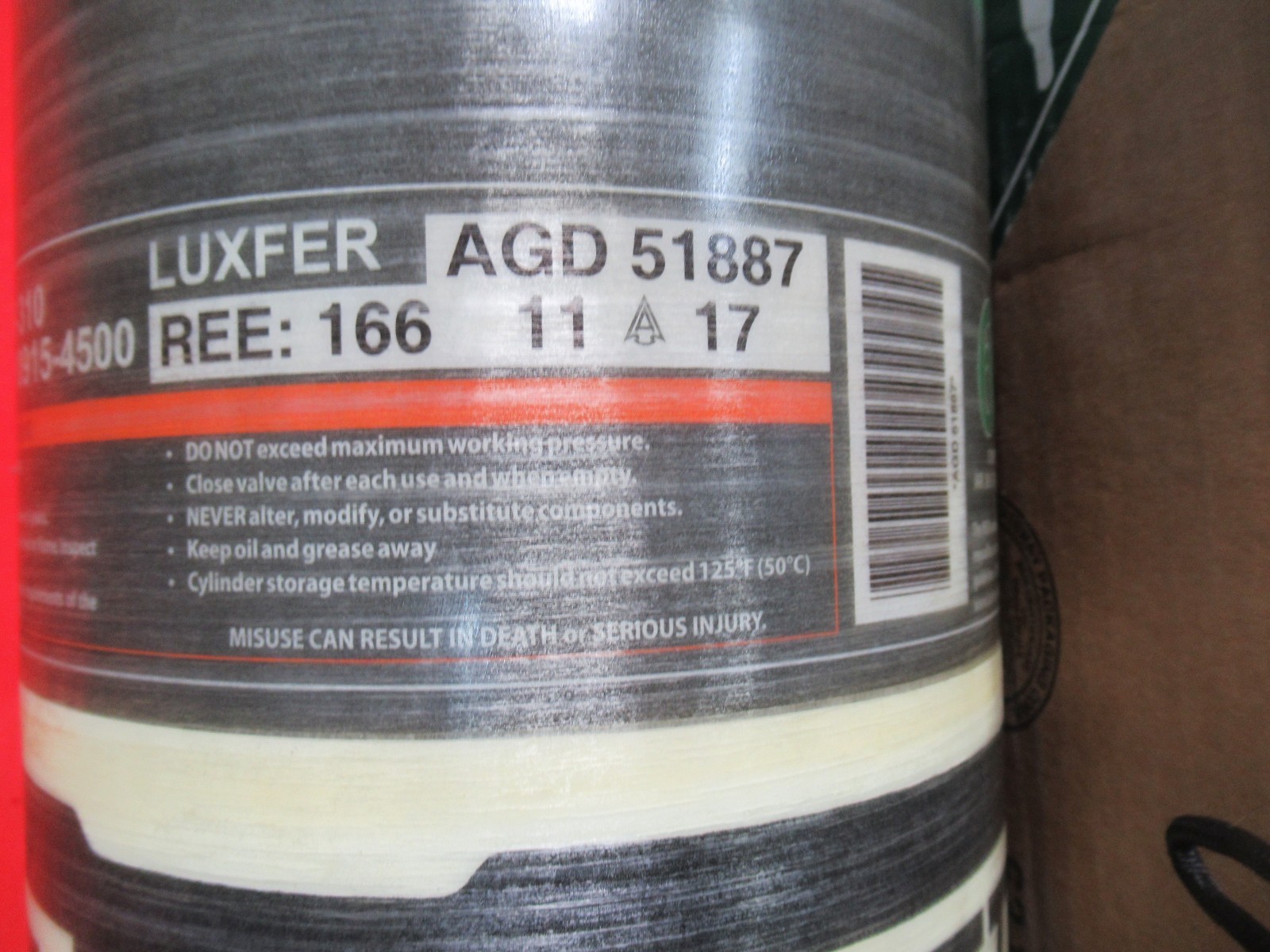 N.O.S. 60 MINUTE MFG 11/2017 MSA Tank G1 SCBA Cylinder Carbon Fiber TANK BOTTLE