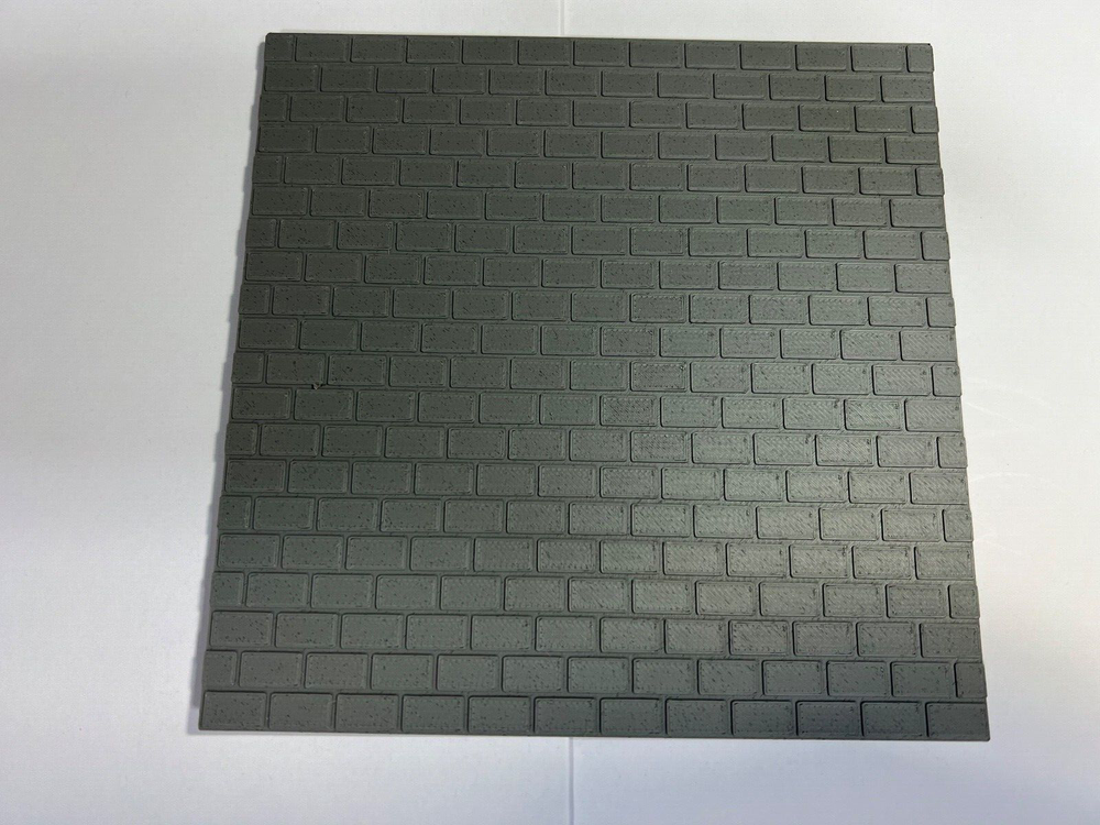 O Scale Textured Stone Blocks For Trains & Models - Four 6"x6" Plastic Sheets