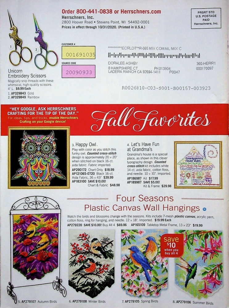 HEVSCHNERS QUALITY CRAFTS SINCE 1899 MAGAZINES, FALL 2020