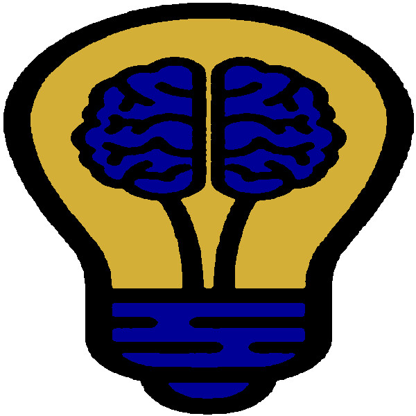 30 Custom Blue Brain Bulb Personalized Address Labels