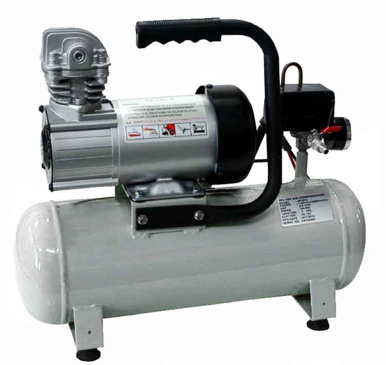 12 Volt Portable Commercial Grade Air Compressor w 3 Gallon Tank 100% Duty Cycle