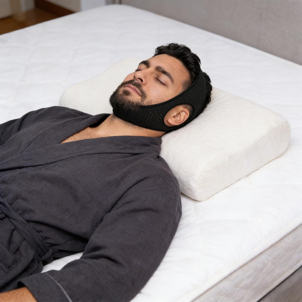 Chin Strap For Sleeping Adjustable Soft Comfortable Breathable Sleep Chin Strap