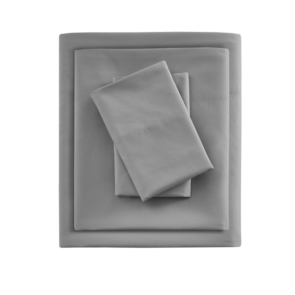 Smart Cool Microfiber Moisture-Wicking Breathable 4 Piece Cooling Sheet Set, ...