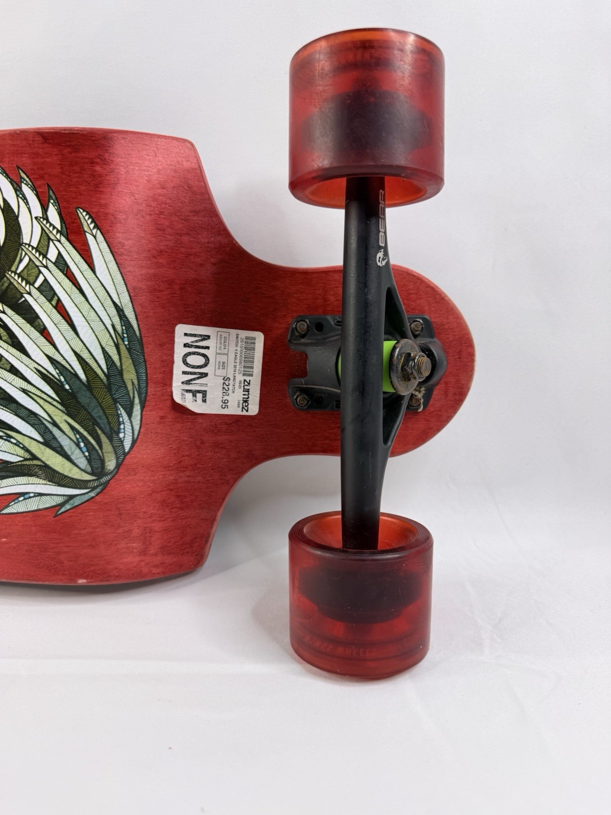 LANDYACHTZ SWITCH 35" EAGLE RED SKATEBOARD COMPLETE-9.5x35/27