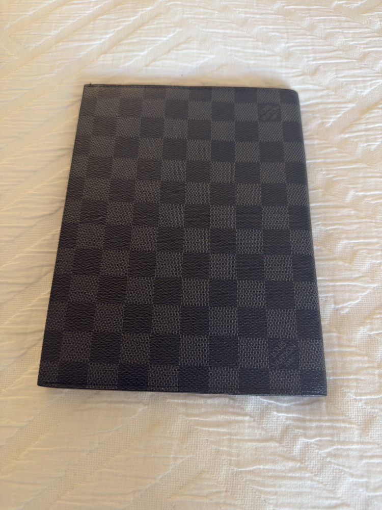 Authentic LOUIS VUITTON Agenda Bureau Notebook Cover Graphite