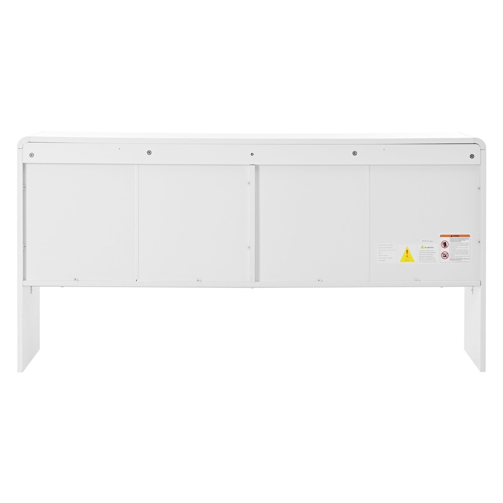 60" Large Storage Space Sideboard with 4 Doors and Rebound Device