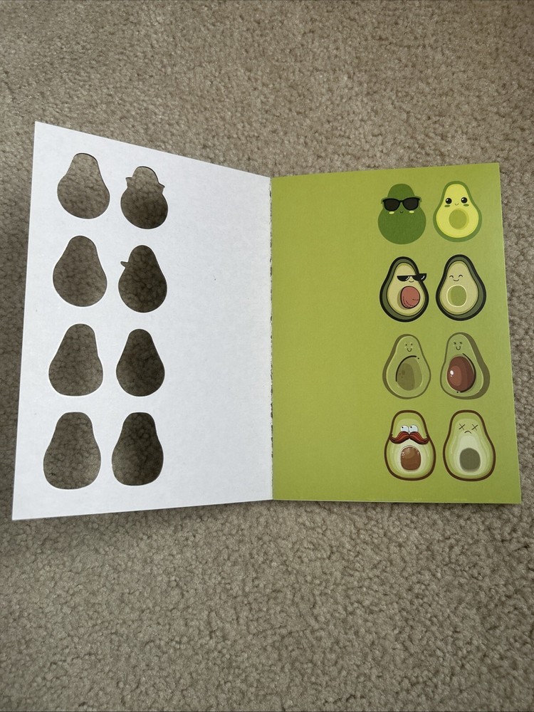 Adorable Avocado Hardbound Notebook 8.25” x 5.75” New