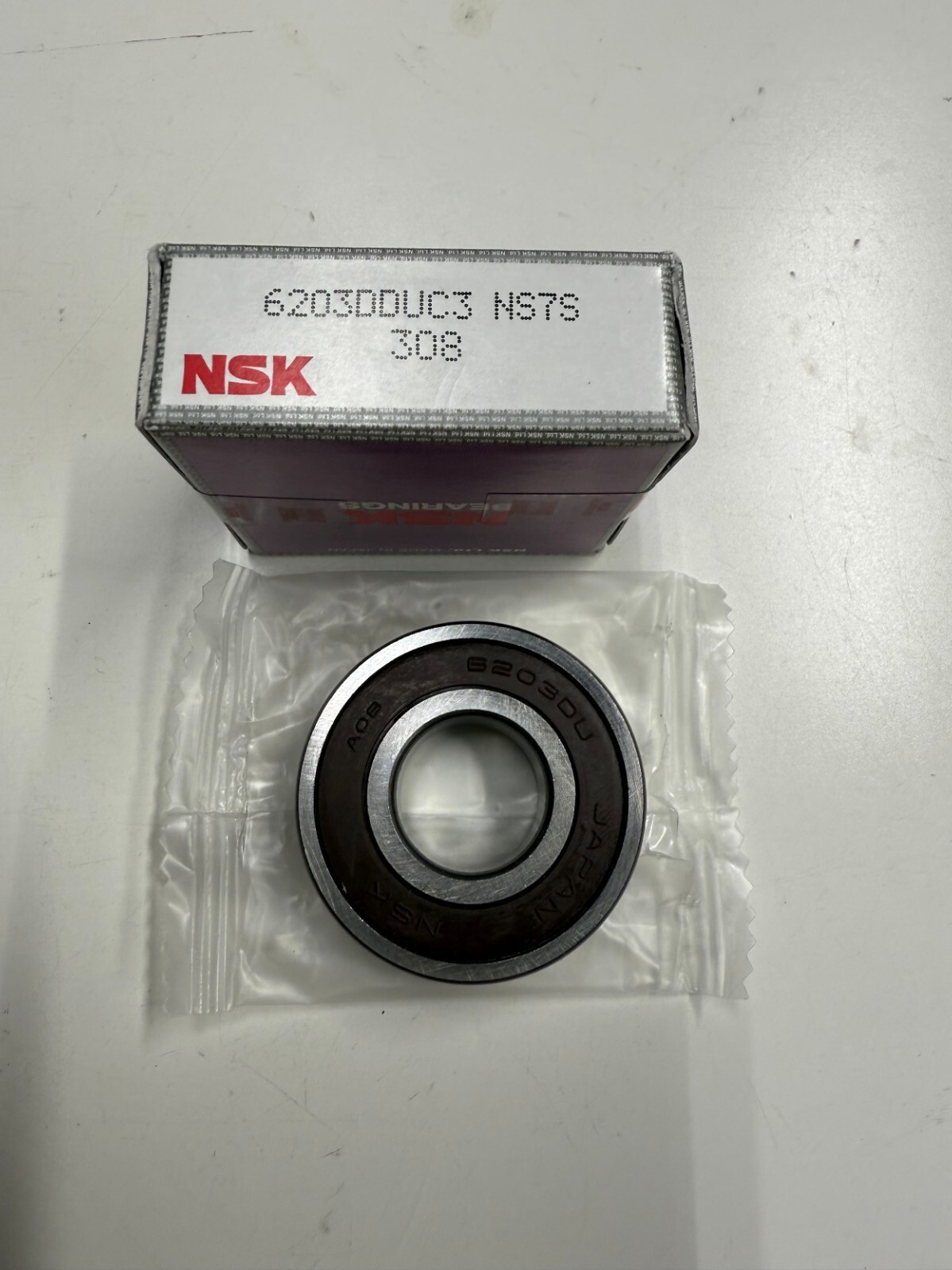 2(Pack) 6203 2RS C3 / DDUC3 NSK 2 RUBBER SHIELDED BALL BEARING 17X40X12MM NEW