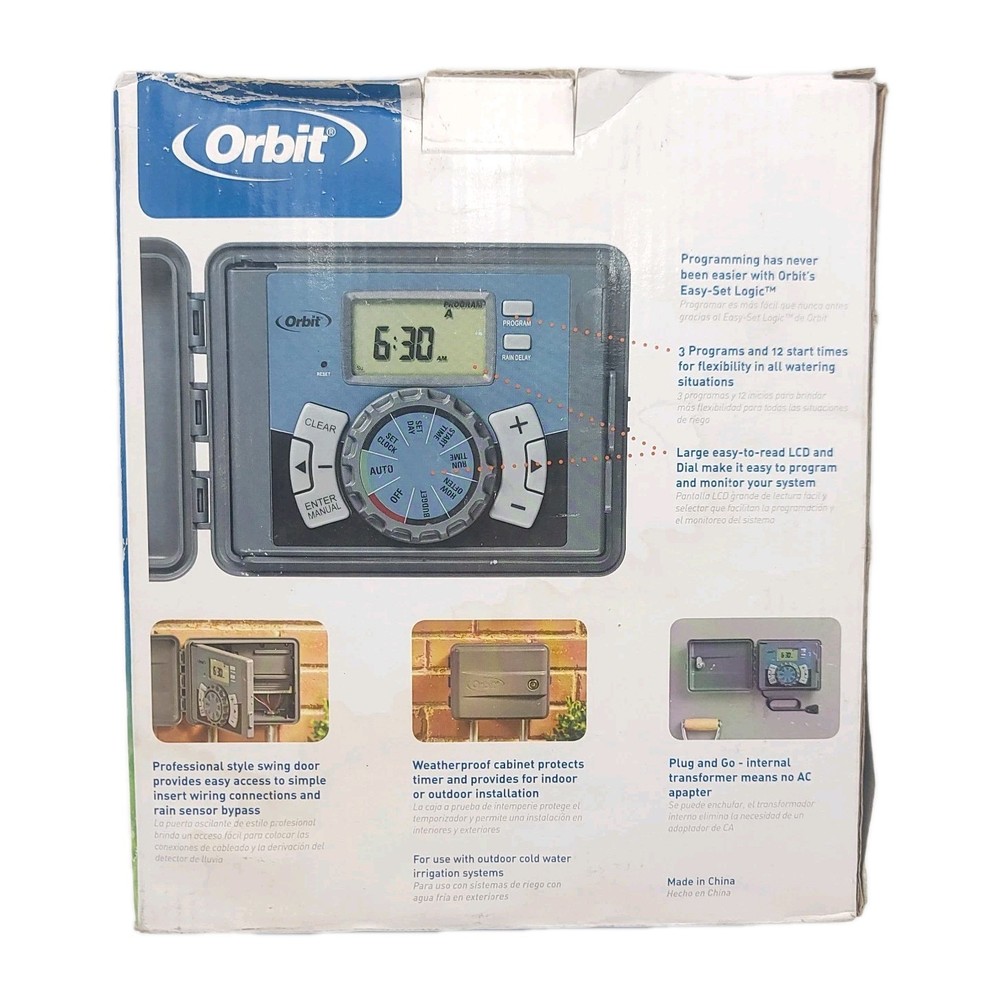Orbit 6-Station Easy-Set logic Indoor/Outdoor Sprinkler Controller Timer 29867