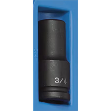 GREY PNEUMATIC 3024D 3/4" Drive, 3/4" Size, SAE Socket, 6 Points,