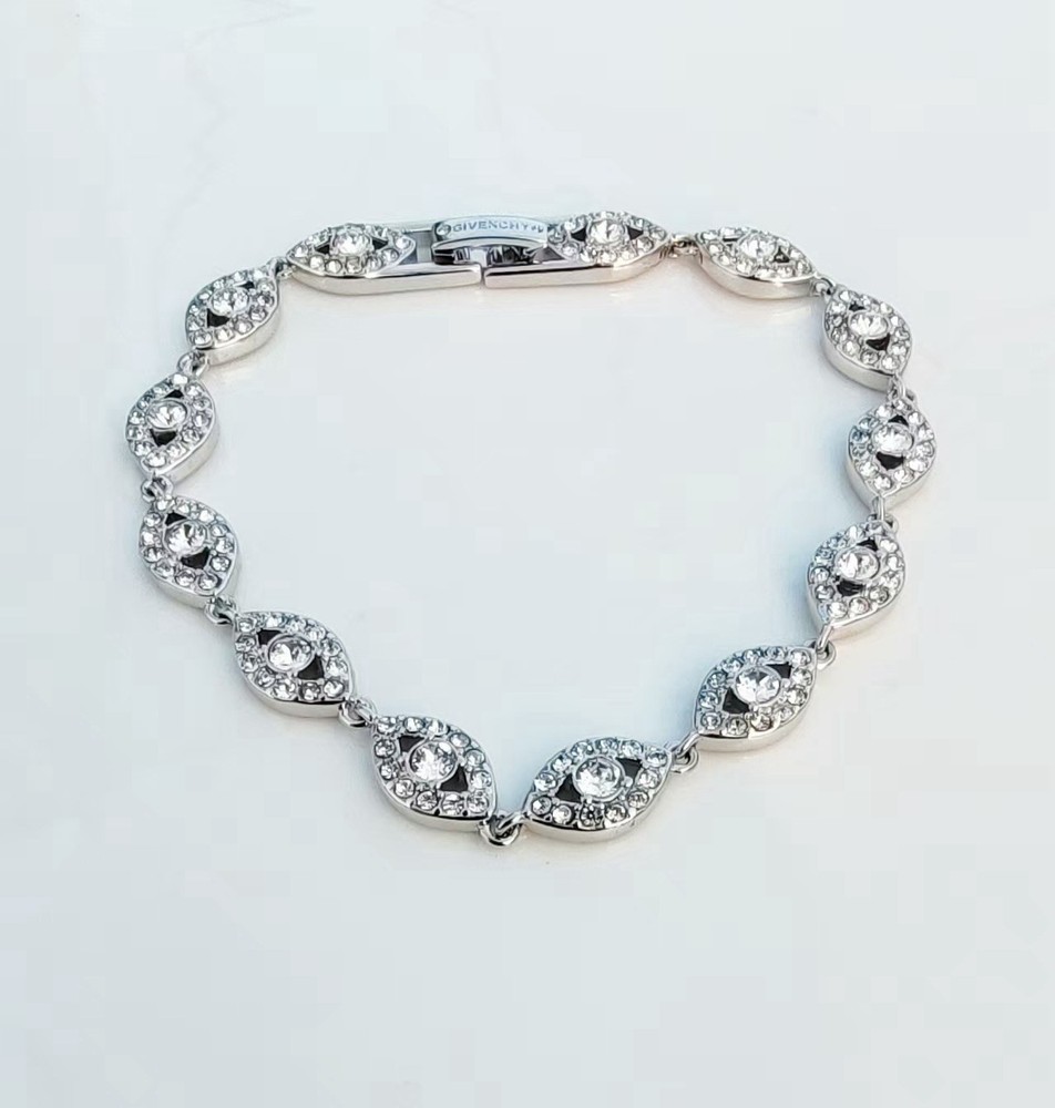 Givenchy Crystal Flex Bracelet Silver
