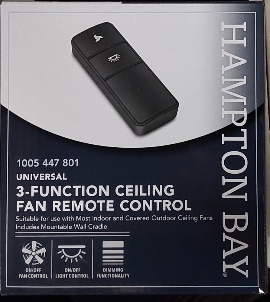 NEW! HAMPTON BAY Universal Basic On/Off Ceiling Fan Remote Control (Damp Rated)