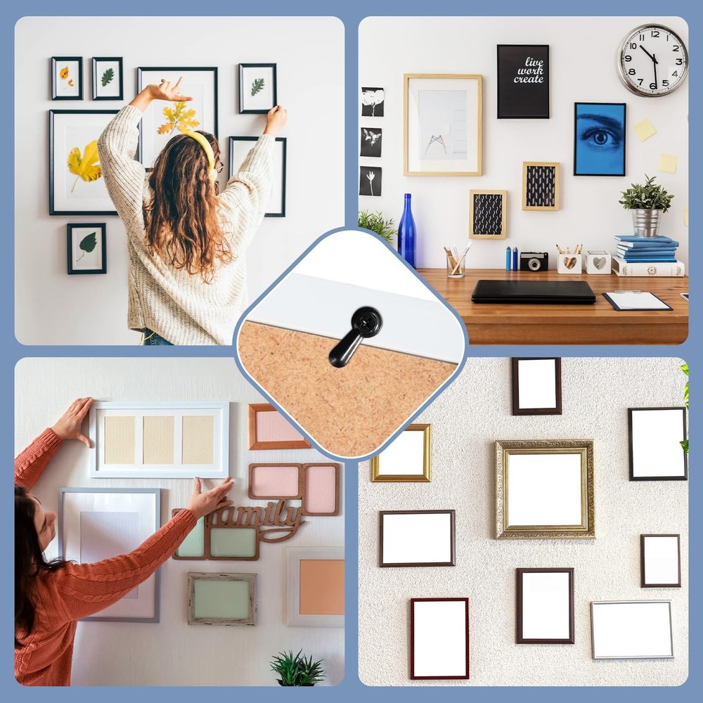 Picture Frame Turn Button Fasteners with Screws Hardware 100 Pack
