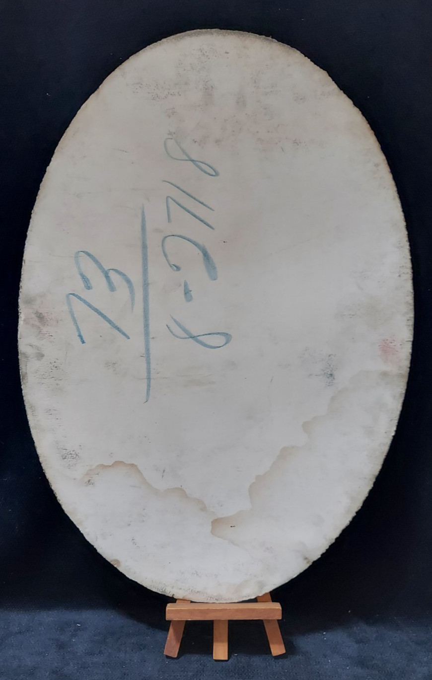 WWI Soldier General's Staff Star Military Frame Oval Bubble Glass